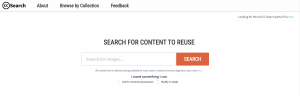 screenshot of CC search page