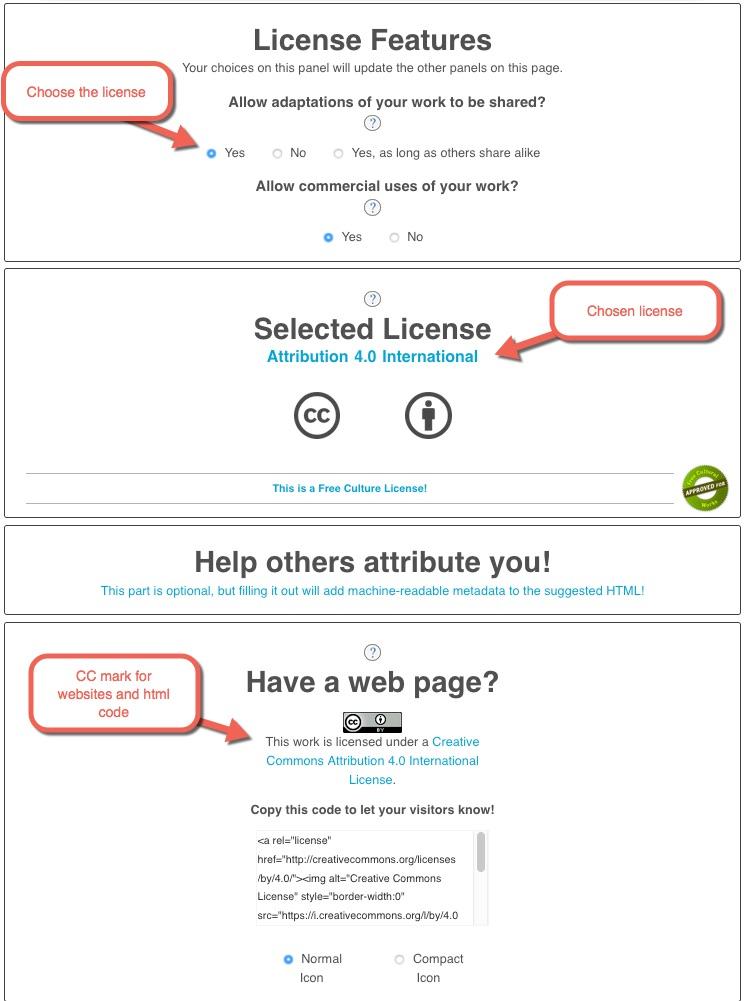License chooser screenshot