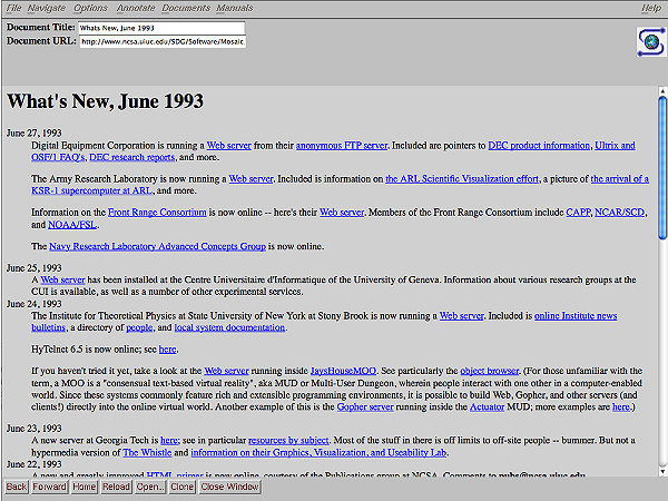 Screen shot of the NCSA Mosaic What's New page from the Computer History Museum; listed as "© Board of Trustees of the University of Illinois" -- can a screenshot of a public web site be copyrighted?
